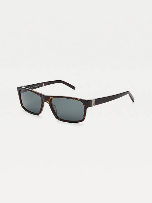 Tommy Hilfiger Rectangular Lens Napszemüveg Férfi Barna | TH394OCG