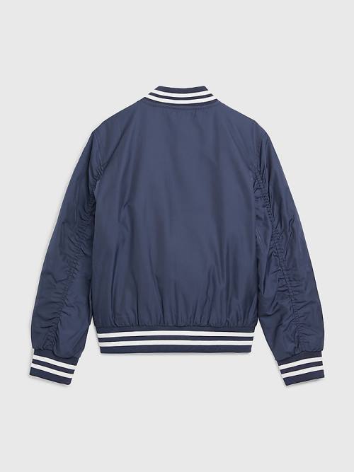 Tommy Hilfiger Recycled Bomber Kabát Fiú Kék | TH689HNV