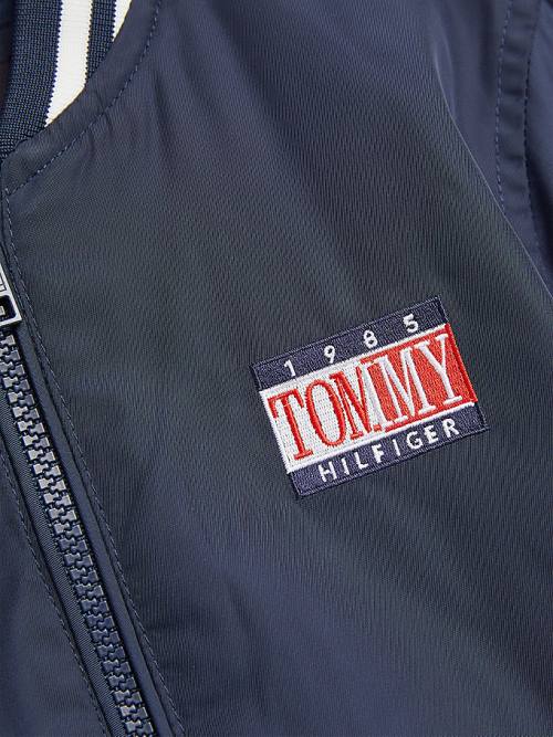 Tommy Hilfiger Recycled Bomber Kabát Fiú Kék | TH689HNV