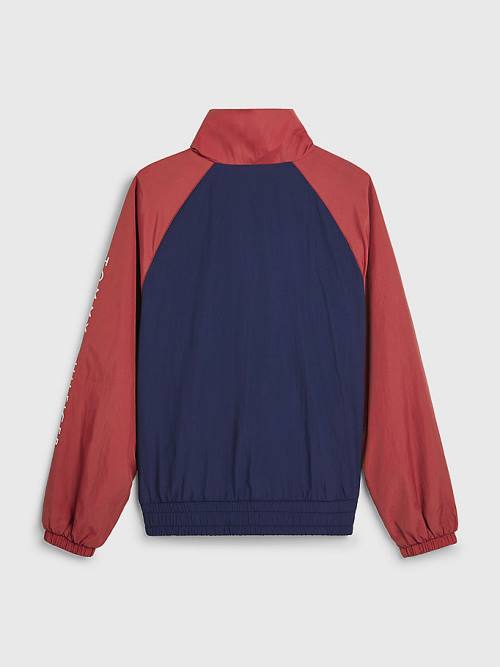 Tommy Hilfiger Recycled Colour-Blocked Pálya Kabát Lány Piros | TH748BPG