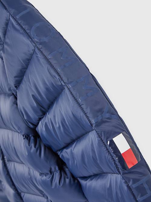 Tommy Hilfiger Recycled Down Kabát Fiú Kék | TH378RZQ