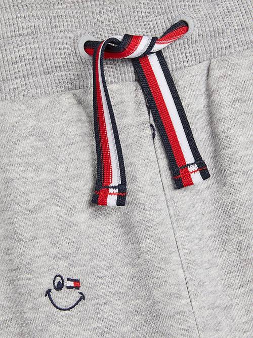 Tommy Hilfiger Recycled Embroidery Joggers Nadrág Lány Szürke | TH459UVQ