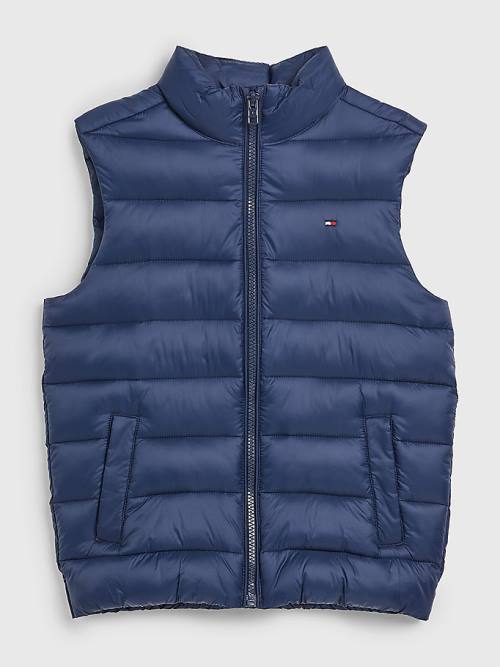 Tommy Hilfiger Recycled Faux Down Vest Kabát Fiú Kék | TH451AXM