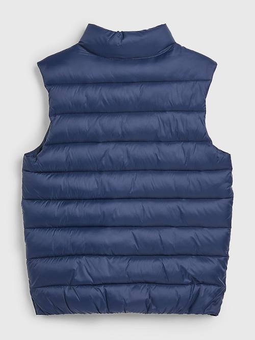 Tommy Hilfiger Recycled Faux Down Vest Kabát Fiú Kék | TH451AXM