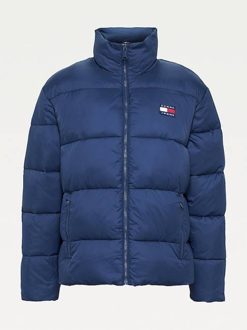 Tommy Hilfiger Recycled Nylon Puffer Kabát Női Kék | TH905HAG