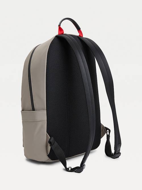 Tommy Hilfiger Recycled Polyester Signature Logo Backpack Táska Férfi Barna | TH045AUH