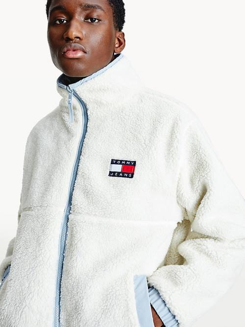 Tommy Hilfiger Recycled Reversible Sherpa Kabát Férfi Kék | TH854WFT