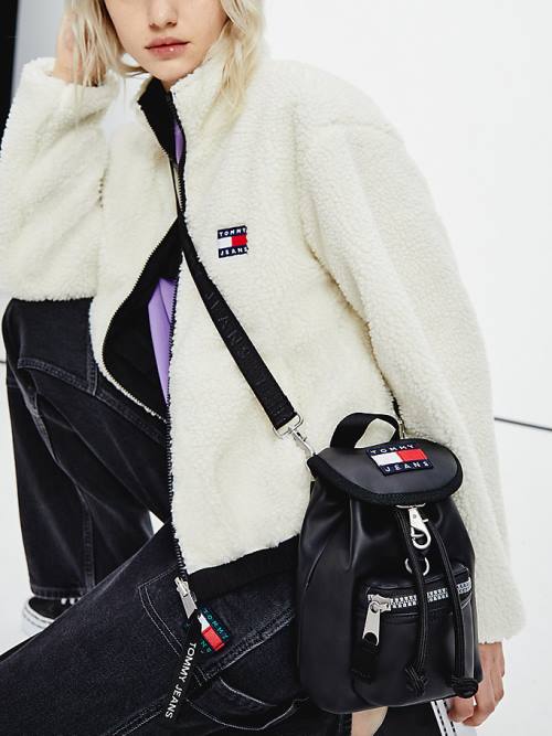 Tommy Hilfiger Recycled Reversible Sherpa Kabát Női Fekete | TH892BPS