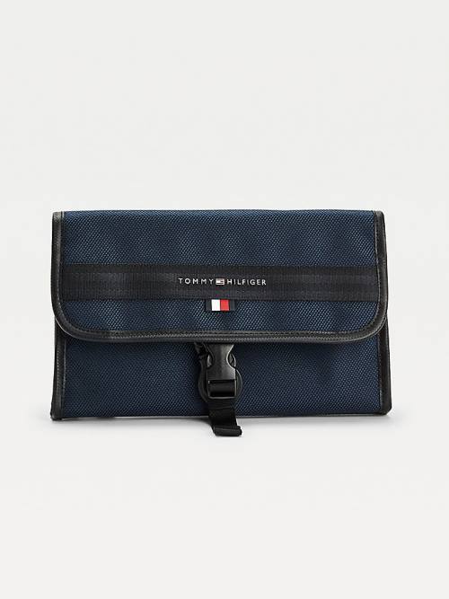 Tommy Hilfiger Recycled Travel Washbag Táska Férfi Kék | TH619QTI