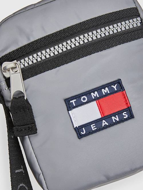 Tommy Hilfiger Reflective Tommy Badge Reporter Táska Férfi Szürke | TH276JCG