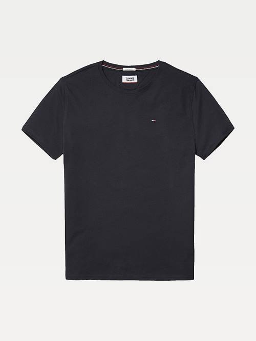 Tommy Hilfiger Regular Fit Crew Póló Férfi Fekete | TH054FEJ