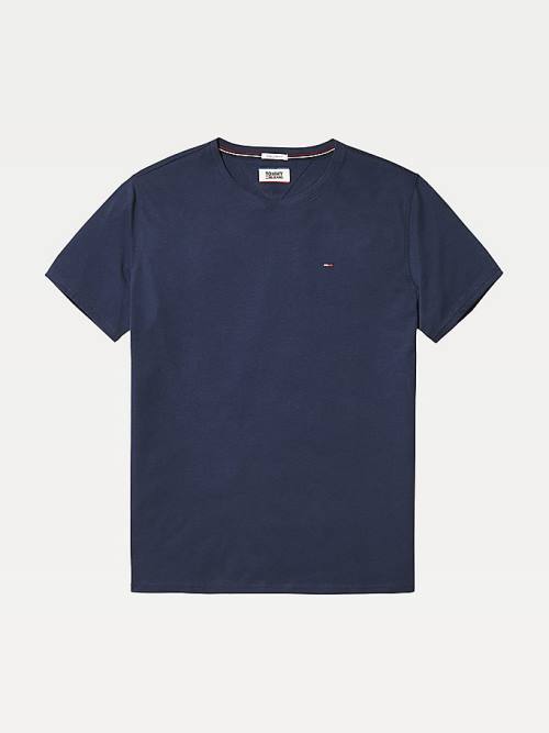 Tommy Hilfiger Regular Fit Crew Póló Férfi Kék | TH246JMY