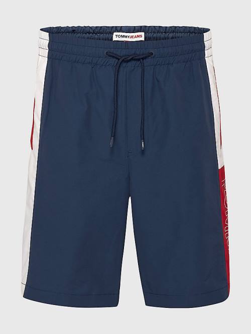 Tommy Hilfiger Relaxed Fit Basketball Rövidnadrág Férfi Kék | TH274LED