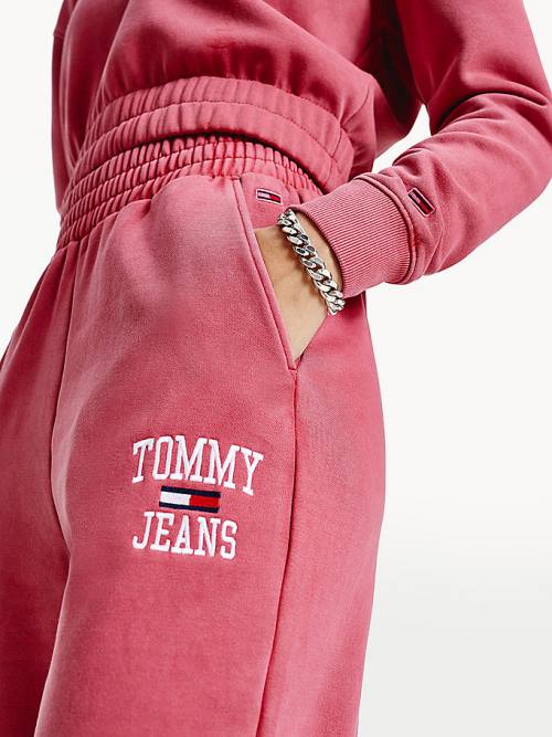 Tommy Hilfiger Relaxed Fit Logo Joggers Nadrág Női Piros | TH210KXJ