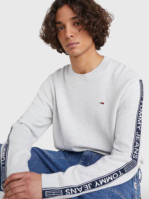 Tommy Hilfiger Relaxed Organic Pamut Jumper Pulóverek Férfi Szürke | TH579DUC