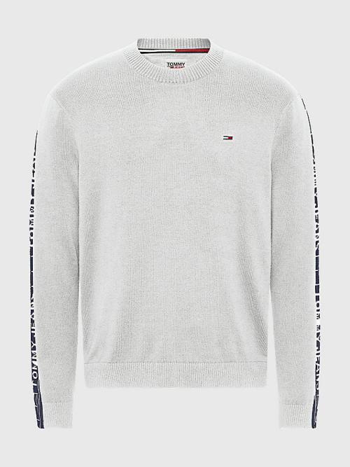 Tommy Hilfiger Relaxed Organic Pamut Jumper Pulóverek Férfi Szürke | TH579DUC