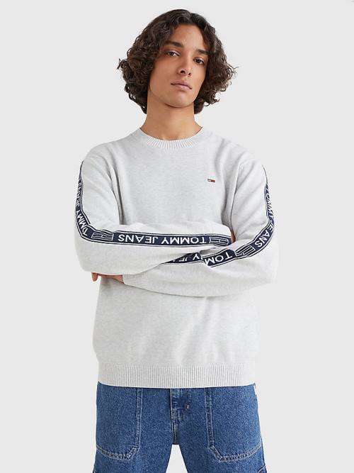 Tommy Hilfiger Relaxed Organic Pamut Jumper Pulóverek Férfi Szürke | TH579DUC