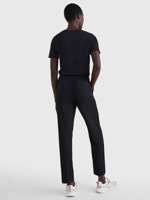 Tommy Hilfiger Relaxed Tapered Pull-On Nadrág Női Fekete | TH376LYD