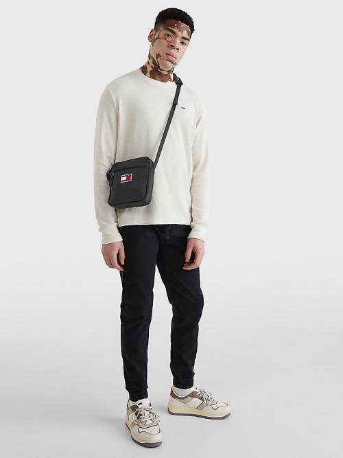 Tommy Hilfiger Repeat Logo Bumbag Táska Férfi Fekete | TH073SAK