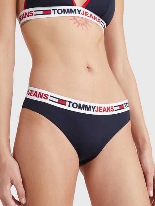 Tommy Hilfiger Repeat Logo Classic Bikini Bottoms Fürdőruha Női Kék | TH916YLI