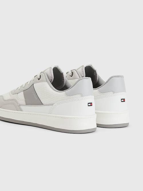 Tommy Hilfiger Retro Court Cupsole Mixed Tornacipő Férfi Szürke | TH529VYJ