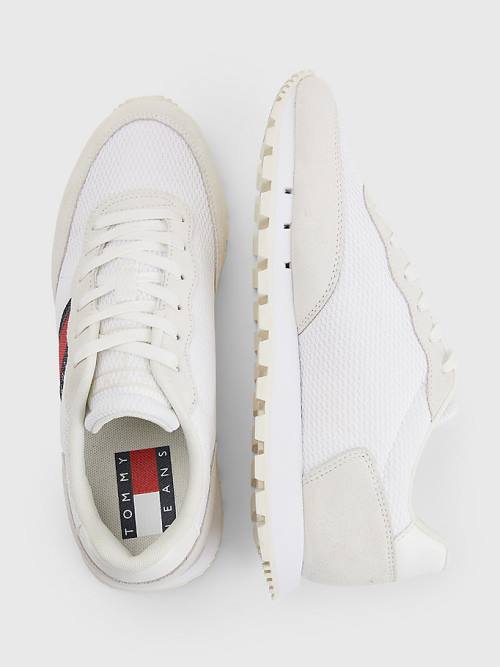 Tommy Hilfiger Retro Mixed Texture Runner Tornacipő Női Fehér | TH513SFX