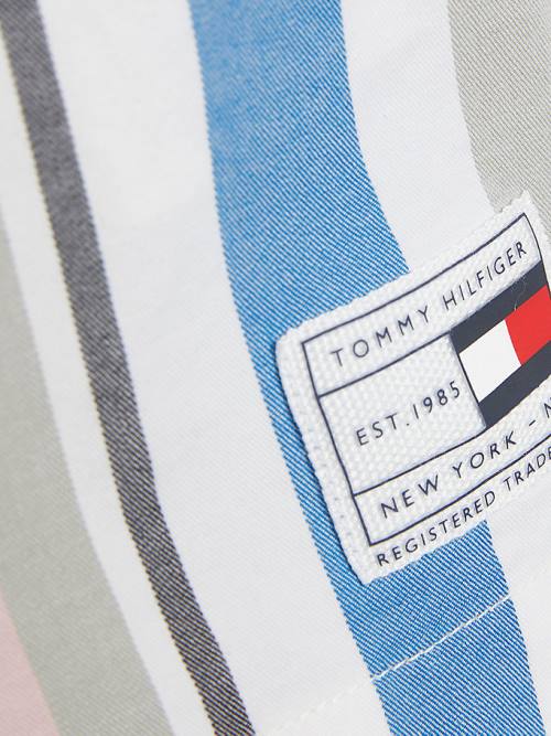 Tommy Hilfiger Retro Stripe Pull-On Shorts Nadrág Fiú Fehér | TH092YKZ