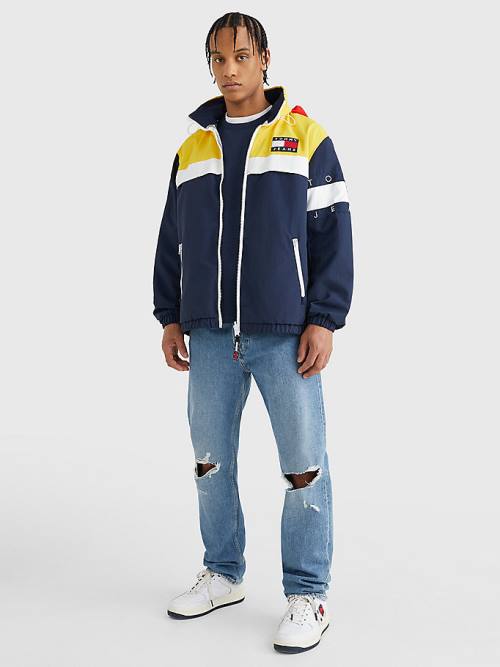 Tommy Hilfiger Reversible Chicago Windbreaker Kabát Férfi Kék | TH459ADF