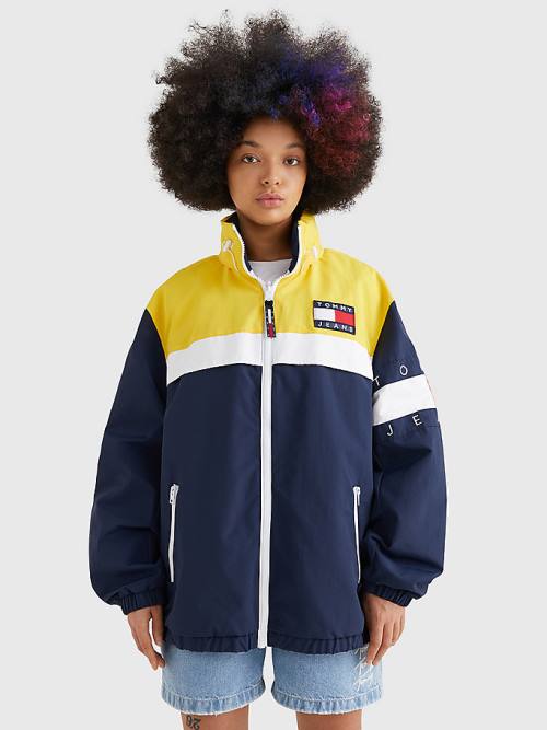 Tommy Hilfiger Reversible Chicago Windbreaker Kabát Férfi Kék | TH459ADF