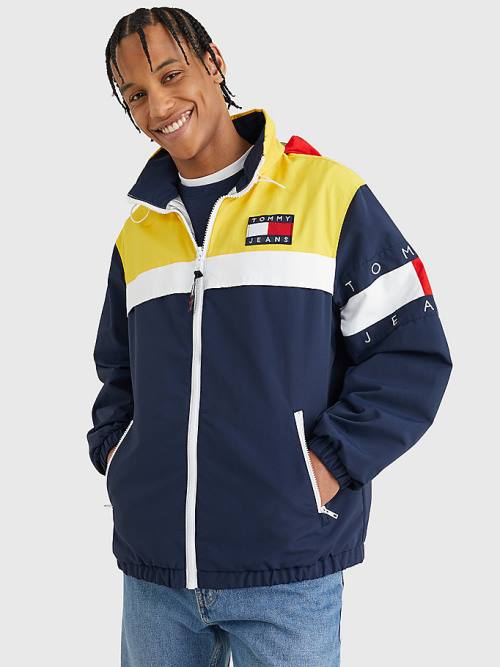 Tommy Hilfiger Reversible Chicago Windbreaker Kabát Férfi Kék | TH459ADF