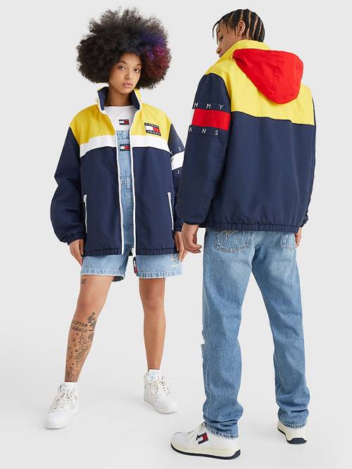 Tommy Hilfiger Reversible Chicago Windbreaker Kabát Férfi Kék | TH459ADF