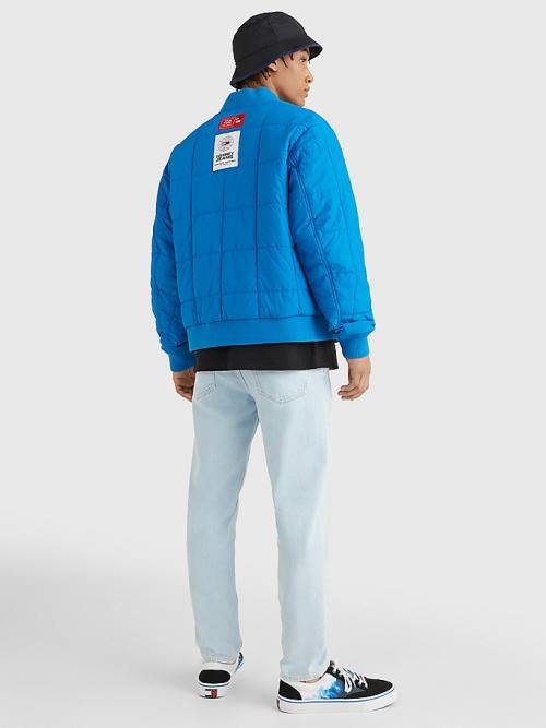 Tommy Hilfiger Reversible Quilted Recycled Polyester Bomber Kabát Férfi Fekete | TH084FMH