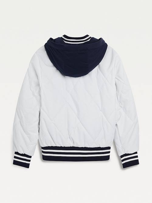 Tommy Hilfiger Reversible Recycled Polyester Bomber Kabát Fiú Zöld | TH249MUB