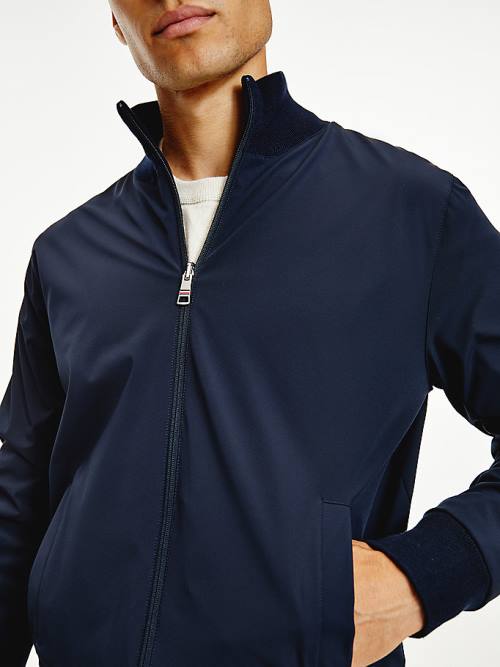 Tommy Hilfiger Reversible Zip-Thru Cardigan Pulóverek Férfi Kék | TH859CFN