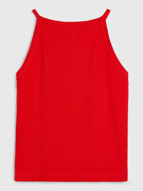 Tommy Hilfiger Rib-Knit Tank Top Póló Lány Piros | TH471LFI