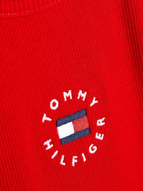 Tommy Hilfiger Rib-Knit Tank Top Póló Lány Piros | TH471LFI