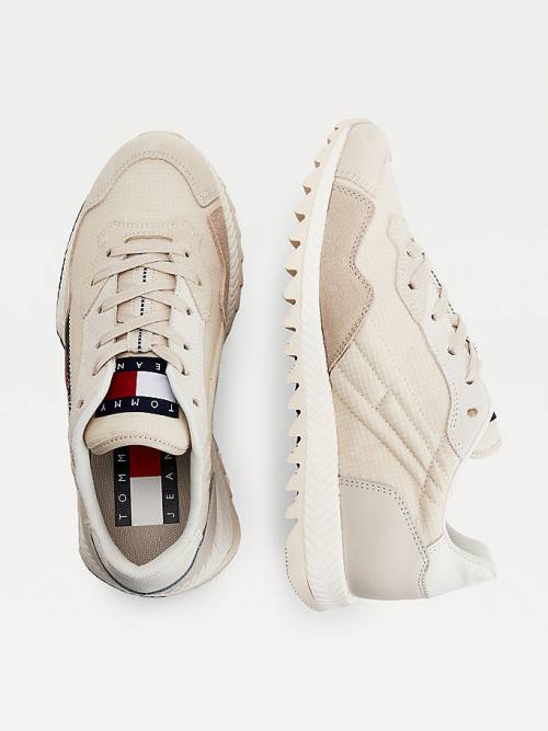 Tommy Hilfiger Ripstop Flag Klipsz Tornacipő Női Bézs | TH321IRC