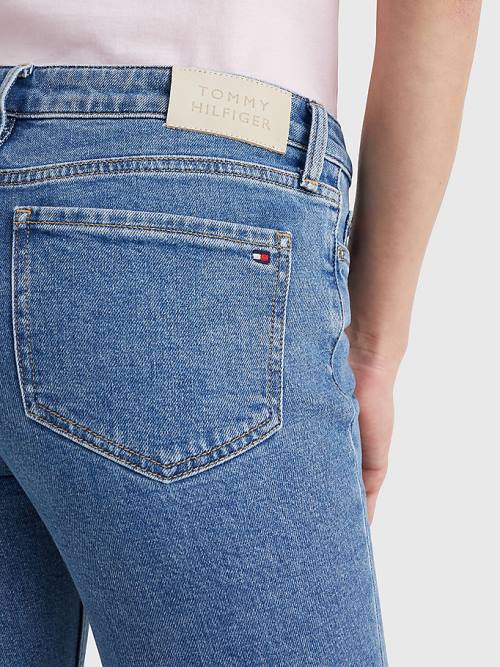 Tommy Hilfiger Rome Mid Rise Straight Faded Farmer Női Denim | TH805XWJ