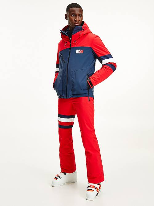 Tommy Hilfiger Rossignol Colour-Blocked Ski Kabát Férfi Piros | TH726MUK