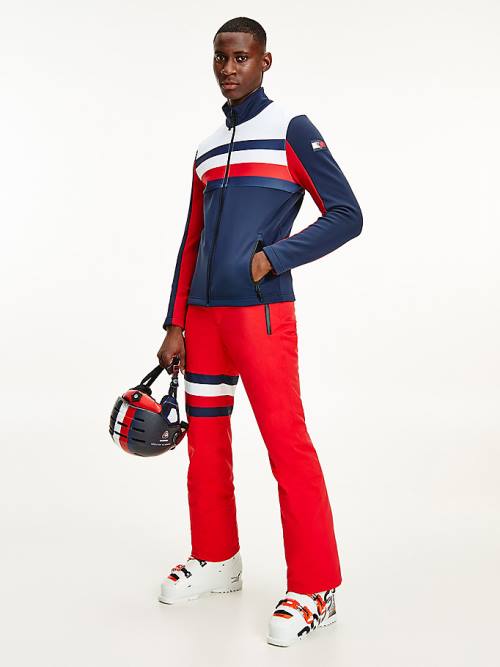 Tommy Hilfiger Rossignol Colour-Blocked Zip-Thru Kabát Férfi Kék | TH794YOJ