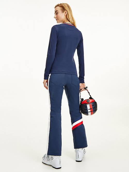 Tommy Hilfiger Rossignol Contrast Collar Base Layer Póló Női Kék | TH427IAF