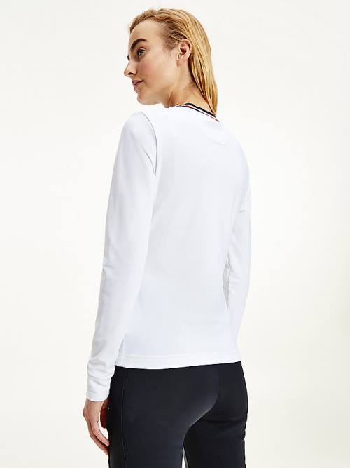 Tommy Hilfiger Rossignol Contrast Collar Base Layer Póló Női Fehér | TH495JXC