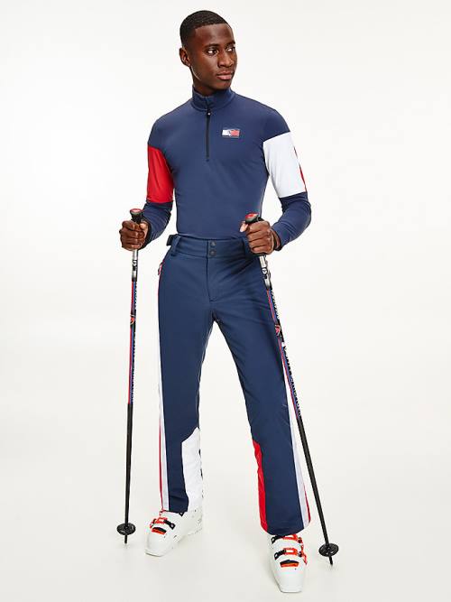 Tommy Hilfiger Rossignol Contrast Stripe Ski Nadrág Férfi Kék | TH178THN