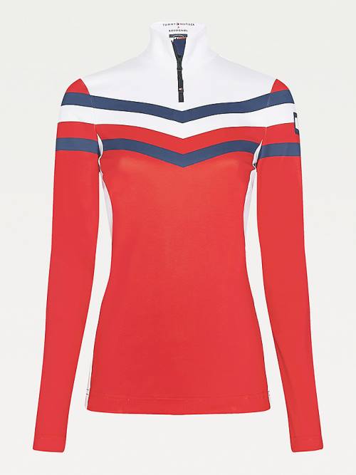 Tommy Hilfiger Rossignol Long Sleeve Base Layer Póló Női Piros | TH083WEZ