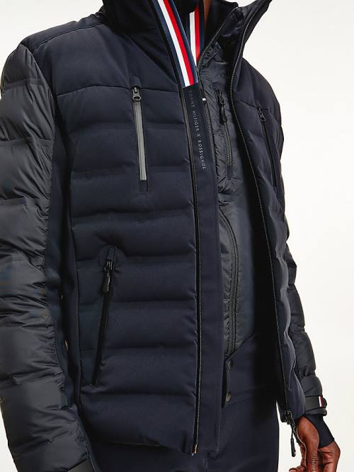 Tommy Hilfiger Rossignol Padded Contrast Ski Kabát Férfi Fekete | TH612NZM