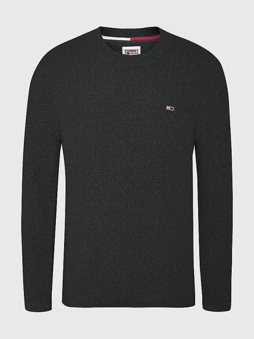 Tommy Hilfiger Round Neck Logo Jumper Pulóverek Férfi Kék | TH529VCR