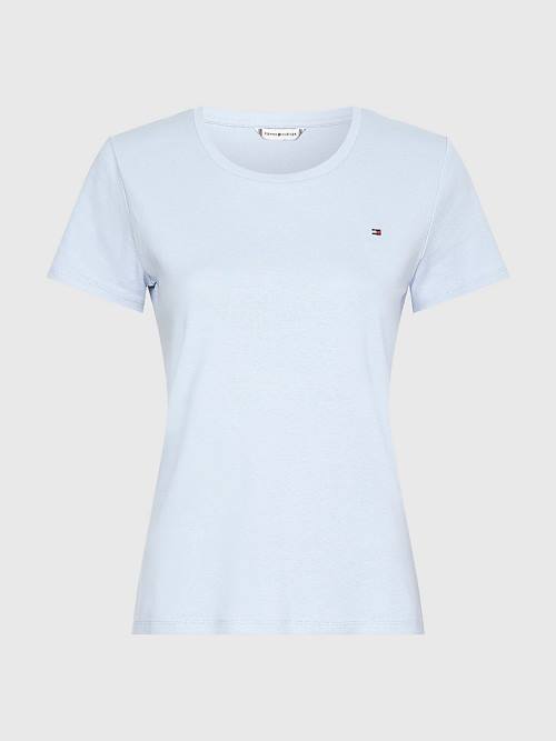 Tommy Hilfiger Round Neck Slim Fit Póló Női Kék | TH516LMX