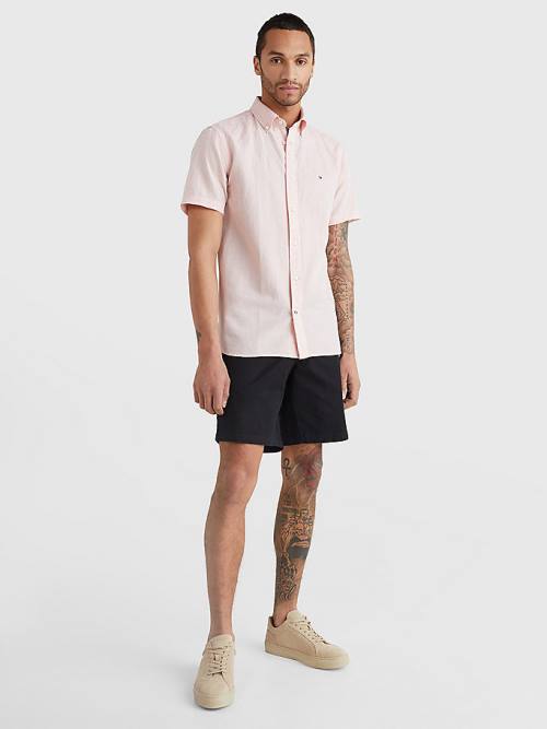 Tommy Hilfiger Rövid Sleeve Tapered Regular Fit Ingek Férfi Rózsaszín | TH069YSW