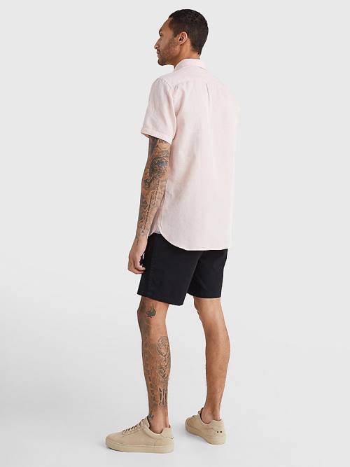 Tommy Hilfiger Rövid Sleeve Tapered Regular Fit Ingek Férfi Rózsaszín | TH069YSW