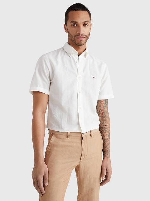 Tommy Hilfiger Rövid Sleeve Tapered Regular Fit Ingek Férfi Fehér | TH103ICE